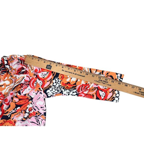 J. McLaughlin Catalyst Dress Catalina Cloth 3/4 Sleeves Pockets Sheath Floral XS - Picture 10 of 10